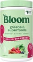 Bloom Nutrition Superfoved Green Powder, Digestive Enzymes amb Probiotics i Prebiòtics, GutC salut, Blolingle for Dones, Chlorella, Green Juice amb Beet Root, 25 Spice Cranberberry