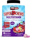 Force Factor Kids Multivitamin Super Chews, 어린이 비타민 지원 웰빙, 면역 건강, 눈 건강, & 18 비타민, 미네랄, & 산화 방지제, 2 월 공급, 멀티 플라이어, 60 소프트 체스
