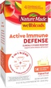 Nature Made Wellblends Active Immune Defense Fizzy Drink Mix, ResistAid, ויטמין C 500 מ"ג, ויטמין D 1000 IU, Zinc ו- Electrolytes אבקת, 14 Stick Packs