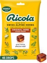 Ricola original Herb tos tos tos, 45 Compte, tos tosset sake & Throat Relick Relie Relive Deixat amb naturalitat Menthol, Plliff Helbal gust de tos i Irritoration Symptom