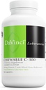 DaVinci Labs Chewable C-300 - Suplemento de vitamina C para apoiar a saúde inmune, colesterol e produción de coláxeno - con vitamina C, Pectin e máis - Gluten-Free - Cherry Flavor - 90 Tablets vexetarianos