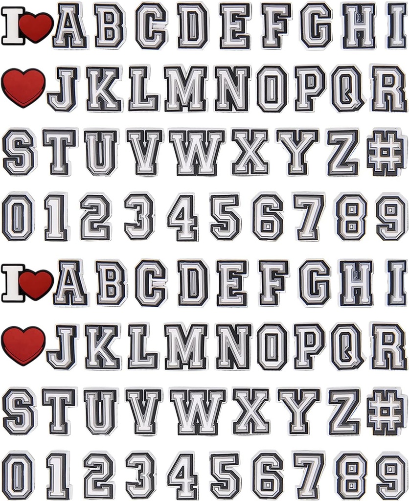 Лист Charms для взуття, Дорослі взуття Charms Letter Shoe прикраси Charms для хлопчиків і дівчаток