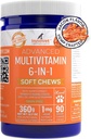 Innovet Pet Advanced Dog Multivitamin תוספי - פרוביוטיקה, Calcium, Hemp Seed אבקת ו Glucosamine לכלבים - אומגה 3-6-9 תוספי מזון - ויטמינים עבור הקלה לכלבים - בייקון פלפור