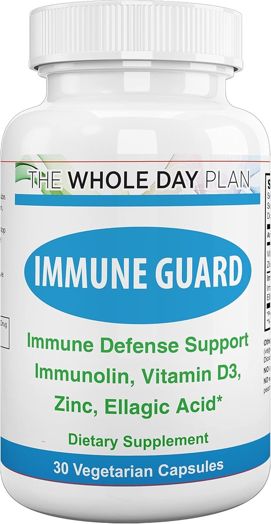 Spectra Vitaminas Imune Guard Immunity Natural Immunity Booster, Vitaminad D3, Zinco, Imunolina, Ácido Elágico, 30 Cápsulas,