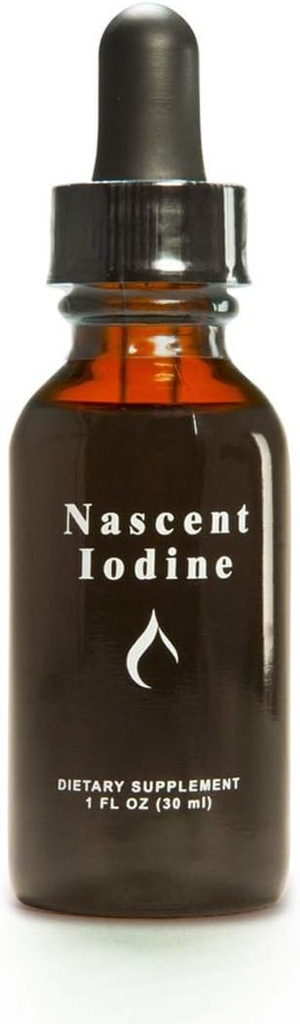 Enviromedica Nascent Iodine Liquid Tincture Drops för stöd och avgiftning av sköldkörtel (1ounce)