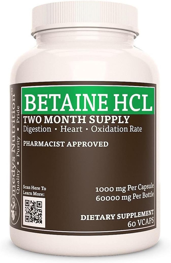 Remediul de siguranţă Betaina HCL nutriţională (Hydrophait) 
