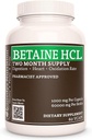 Remedy’s Nutrition Betaine HCL (Hydrochloride) | 1,000 mg, 60 Capsules Dietary Supplement | Two Month Supply | Also Contains Calcium Carbonate, Papain & Bromelain