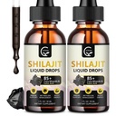 (2-Pack) High Potency Shilajit Pure Himalayan Organic Liquid Supplement, Shilajit Resin Drop for Men & Women, Max Potency 85+ Clean Trace Minerals & Fulvic Acid for Energy, Metabolism & Immune Support