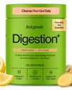 Feel Goods Digestion+, Gut Health, Organic Fiber & Probiotic Drink Mix, Digestive Enzymes for Bloating Relief, Gut Cleanse - Gut Guardian Fiber with Prebiotics - Zero Sugar, 30 Count