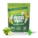 FocusFuel Energy Chews – Green Apple Flavor (15 Servings) – 100mg Caffeine + B12, Magnesium, Alpha GPC – Boost Focus & Energy – No Crash or Jitters