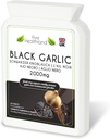 Gluten-Free Odorless Black Garlic Supplement - Fresh Garlic Bulbs-dan yüksək Potency - Vegan & Vegetarian Tabletlər - Böyük Britaniyada (1 Şişe)
