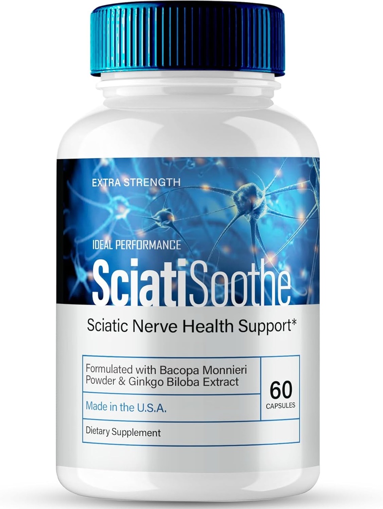 SciatiSoothe pro Sciatica Kapsle, Sciati Soothe Nerve Podpora zdraví, SciatiSoothe Dodatek Advanced Formule, Nerve Support Pills - Maximální síla - SciatiSoothe Recenze (60 Kapsle)