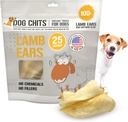 Honden Chits Lam Ears voor honden 100% natuurlijke gebakken Lam Ear Hond Treats Grain-Free, High Protein, Lagere vet Training Kauwen &amp; Tandheelkundige Gezondheid & Joint Ondersteuning voor Grote, Medium Honden 25 Pack