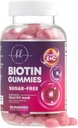 Vitaminas para el cabello Gummy con Biotina 5000 mcg - Crecimiento del cabello Apoyo con vitaminas E &amp; C para elgador, más fuerte &amp; hermoso pelo - Piel y uñas Vitamina para Mujeres, No GMO, Gluten Gratis - 120 Gummies