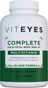 Viteyes Complete Eye & Total Body Health Multiвитамин Хранителна добавка, 180 капсули