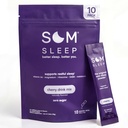 Som Sleep, Restful Sleep Powder Drink Mix w/Melatonin, Magnesium, Vitamin B6, L-Theanine & GABA – Vegan, Zero Sugar, Keto Friendly – Cherry, 10-Pack