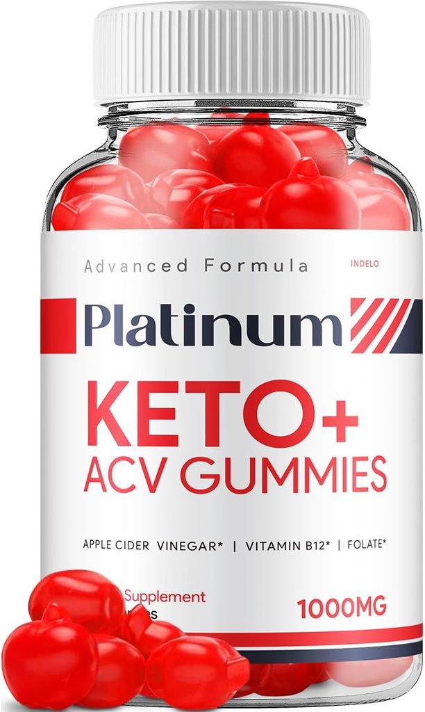 Platinum Keto ACV Gummies - Advanced Formula Platinum Keto Plus ACV Gummies Aceto di mele Platinum ACV Gummies Integratore alimentare Recensioni Uomo Donne (60 Gummies)
