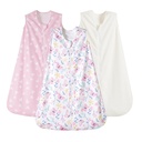 PHF 3 Пакет Теплый Микро-Fleece Baby Sleep Sack 6-12 Месяцев, Мягкий Детский Носимый Одеяло, 2-Way Zipper Sleeping Bags, Комфи Тоддлер Спящий мешок для девочек, Средний Размер, Бабочка