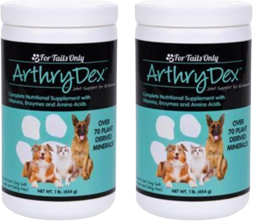 Suplemento nutricional completo | Vitaminas Probióticos Enzymes | Pets Healthy Bones & Joints -1 lb Canister (Pack of 2)