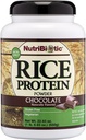 NutriBiotic Chocolate Rice Protein, 1 lb. 6.9 oz | Low Carb, Vegetariano & Keto-Friendly Raw Protein Powder | Crescita e trasformata senza prodotti chimici, OGM o glutine | Facile da digerire & Nutriente-Rich