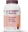SmartyPants Women's Multivitamin Gummies: Omega 3 Fish Oil (EPA/DHA), Methylfolate, CoQ10, D3 bitamina, C, B12 bitamina, B6, A, K & Zinc, Inositol, Gluten Free, 180 Count (30 eguneko hornidura)