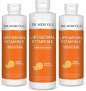 Dr Mercola Liquid Liposomal C-vitamiin - Antioksüdant & Immune Support Supplement - Sisaldab E-vitamiini - GMO-vaba, gluteenivaba ja sojavaba - Citrus Vanilla Flavor - 450 ml (30 Servings) - 3 Pack