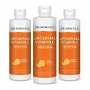 Dr. Mercola Liquid Liposomal Vitamin C - Antioxidant & Immune Support Supplement - Includes Vitamin E - GMO-Free, Gluten-Free & Soy-Free - Citrus Vanilla Flavor - 450 mL (30 Servings) - 3 Pack