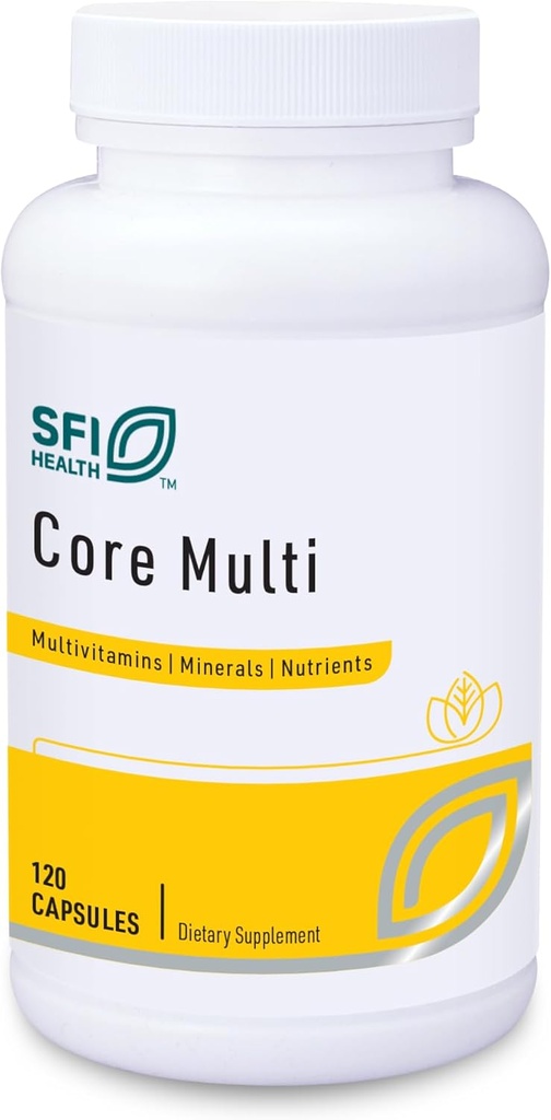 Klaire Labs SFI Health Core - มัลติเนชันแนล & มัลติวิตามิน Suppletement with no Iron - วิตามิน & Chelated Meineals with Realth Carotenoids, วิตามิน C และ E - สําหรับผู้ชาย (201 Capsulues)