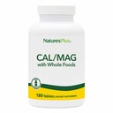 NaturesPlus Calcium/Magnesium 500 mg/250 mg - 180 Vegetarian Tablets - Promotes Bone Health & Energy Production - Gluten-Free - 180 Servings