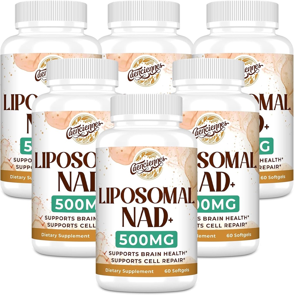 Liposomal NAD+ 500 MG Supplemento, True NAD Plus Supplement, Assorbimento Superiore, Boost NAD+ Più Efficiente Di Nicotinamide Riboside per Energia Cellulare, Invecchiamento sano, 360 Serving