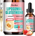 Suplemento de Glutationa lipossómica 2000mg, gotas de Glutationa líquida com vitamina C, antioxidantes mestre para o sistema imunológico, defesa do envelhecimento, saúde da pele, desintoxicação do fígado-absorção superior, morango 2 Fl Oz
