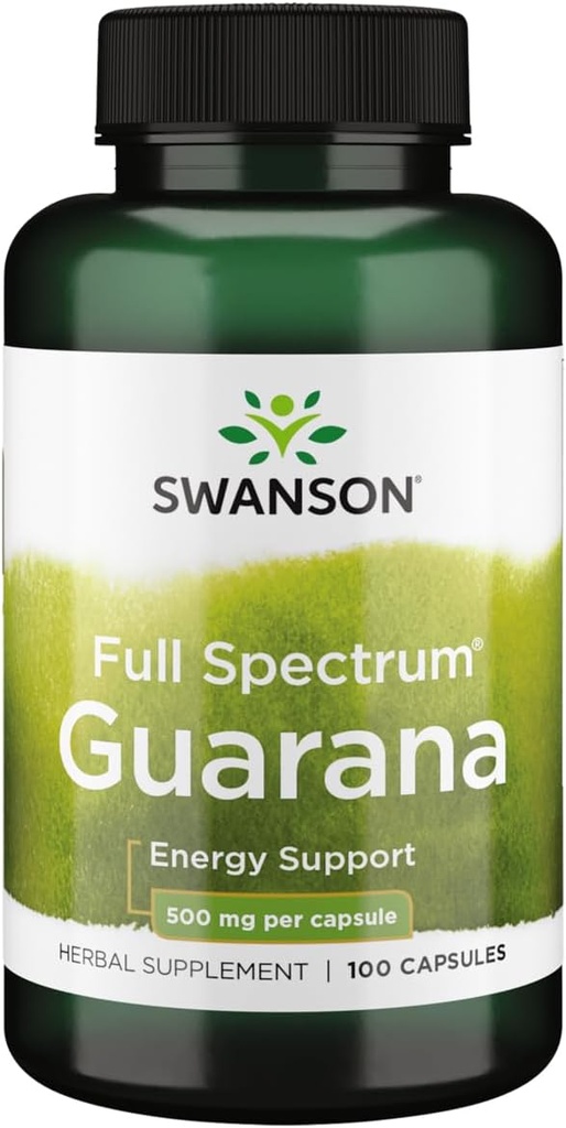Swanson Guarana 500 Milligramme 100 Kapseln