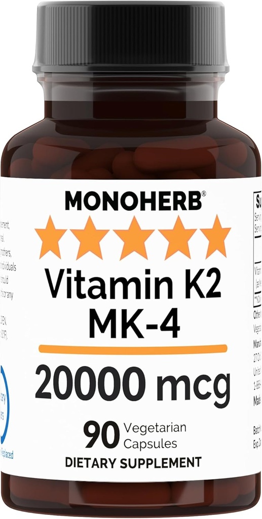 MOHERBaminata K2 com MK-400 mcg per Capsule - 90 Veg Capules
