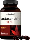 NatureBell Astaxanthin 12mg, 240 Softgels - 124; Naturlig antioxidant fra mikroalger (AstaX) - 124; Understøtter øje, hud og cellulær sundhed - 124; Max Strength, 4 Month Supply - 124; Non- GMO, Gluten Free