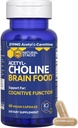 Acetilcolină Brain Food - Acetil L-Carnitină & Alpha GPC Supliment - Suporte Producţia de acetilcolină - Supliment neurotransmiţător pentru funcţia cognitivă - 60 capsule