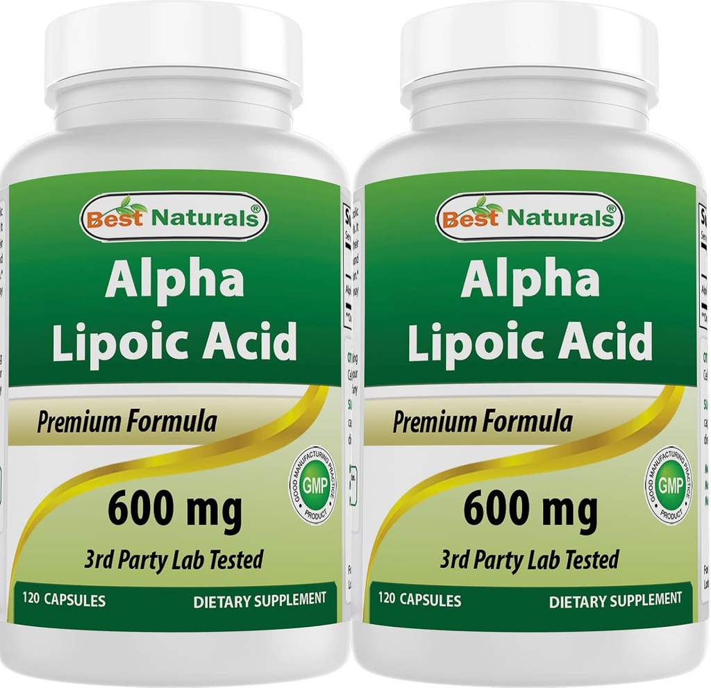 Best Naturals -- Alpha Lipoic Acid (ALA) - 600 mg (120 Count (Pack von 2))