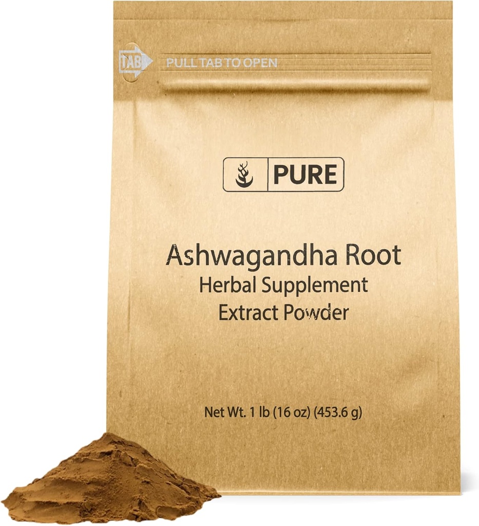 Ashwagandha(1lb) 自然和纯净、维干、无糖、实验室验证