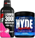 PROSUPPS L-Carnitine 3000 Stimulante Injecții cu lichid liber (Fructul Dragonului) și Mr. Hyde Signature Series Pre-Workout Energy Pudred Drink (Blue Razz) Bundle
