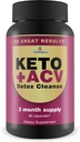 3X Veliki rezultati - Keto + ACV Detox Cleanse - 3-mesečna oskrba - Telo Cleanse Detox - Colon Cleanse - Napredno Keto Detox Cleanse Formula z Fiber - Podpora Prebava in Imunsko zdravje