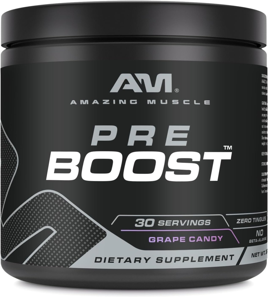 (原始内容存档于2018-09-29) (英语). Amazing Muscle Pre Boost 30 services 324 Grams Powder + Pre Workout Supplement → 30 services, Natural Grape Candy).