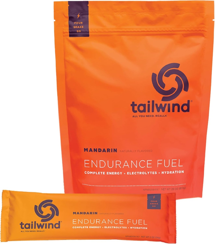 Tailwind Nutrition Grab-and-Go Endurance Fuel Bundle med Endurance Fuel Powder, Hydration Drink Mix Pack för idrottare