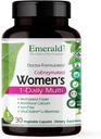 EMERALD LABS 1- Daily Multi - Multivitamin pro ženy - Obsahuje vápník, zinek, vitamín B & Více - Doplněk pro kostní a imunitní podporu * - Bezlepkové - 30 Zeleninové kapsle