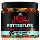 Hemp Gummies for Sleep-Delicious Butterflies Gummy Bears-10 Fresh Fruity Flavors-Natural Candy Edibles for Peace and Relaxation, Nighttime Rest, Calm & Relax-Made in USA-100 Count