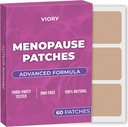 Menopause Relief Patches (Pack of 60) - 100% Natural Patch - con Biotin, D, curcumina curcuma, B12 - Formula potenziata