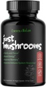 Just Mushrooms - Lion's Mane, Turquía Tail, Cordyceps, Reishi, e máis - Enerxía natural - Suplemento de cerebro nootrópico - para Clarity & Focus - Impulso do sistema inmunitario