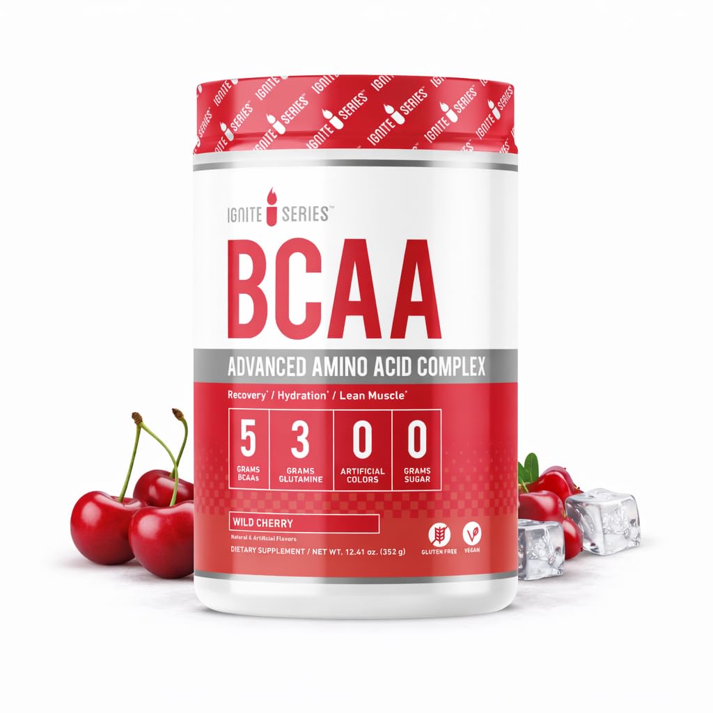 Complete Nutrition Ignite Series BCAA Advanced Amino Acid Complex, Supports Muscle Recovery, Hydration & Growth, 5g BCAA, 3g Glutamine, 13 oz Tub (30 Servings)