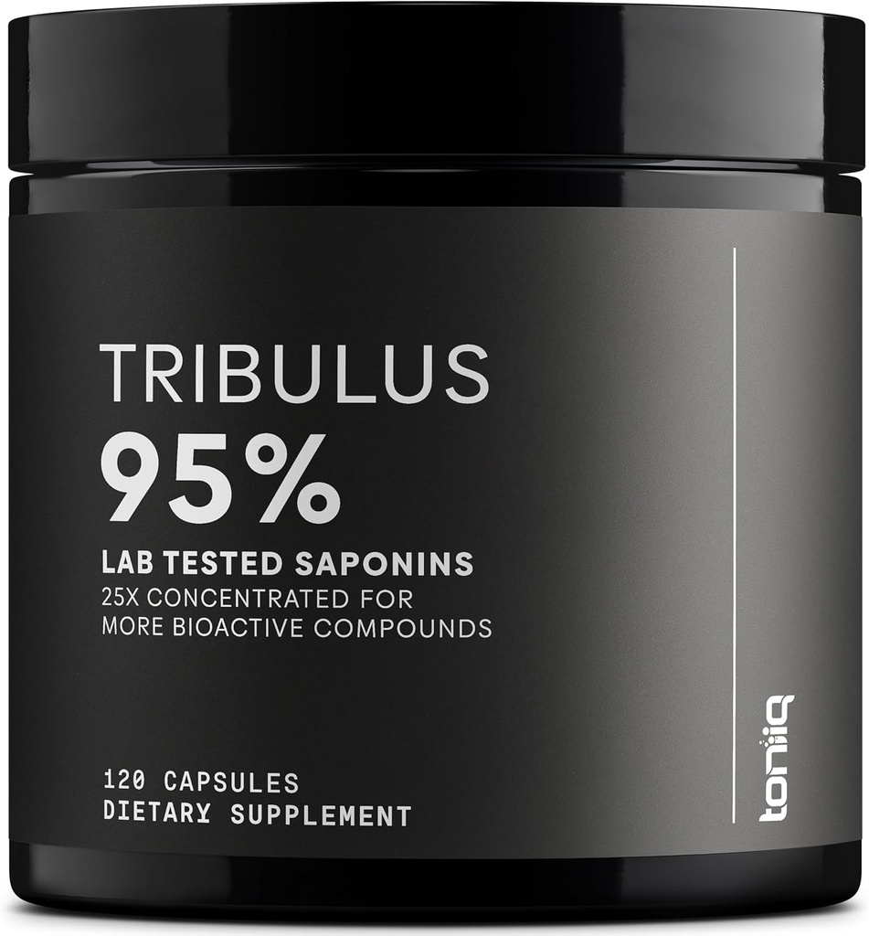 Tribulus Terrestris pour les hommes - Extrait ultra-haute puissance 25:1 avec des saponines à 95 % - 1300mg Formule pure et concentrée - Laboratoire tiers testé pour la pureté et la qualité - 120 capsules