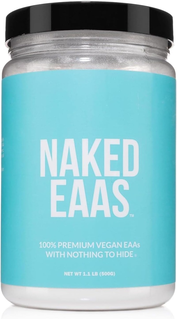 NAKED EAAs Aminozuren Poeder - 50 Servers - Vegan Unflavored Essential Aminozuren 500 Gram - Instantized Alle Natuurlijke EAAs Poeder Supplement