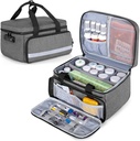 CURMIO Pill Bottle Organizer Storage, Medication Lock Box för Pill Organizer och Medical Supplies, Gray (Patented Design)