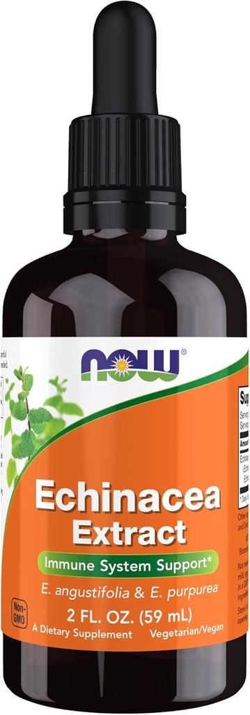 NOW Foods Supplements, Echinacea Extract Tekoči s kapalko, Podpora imunskega sistema*, 2-ounce